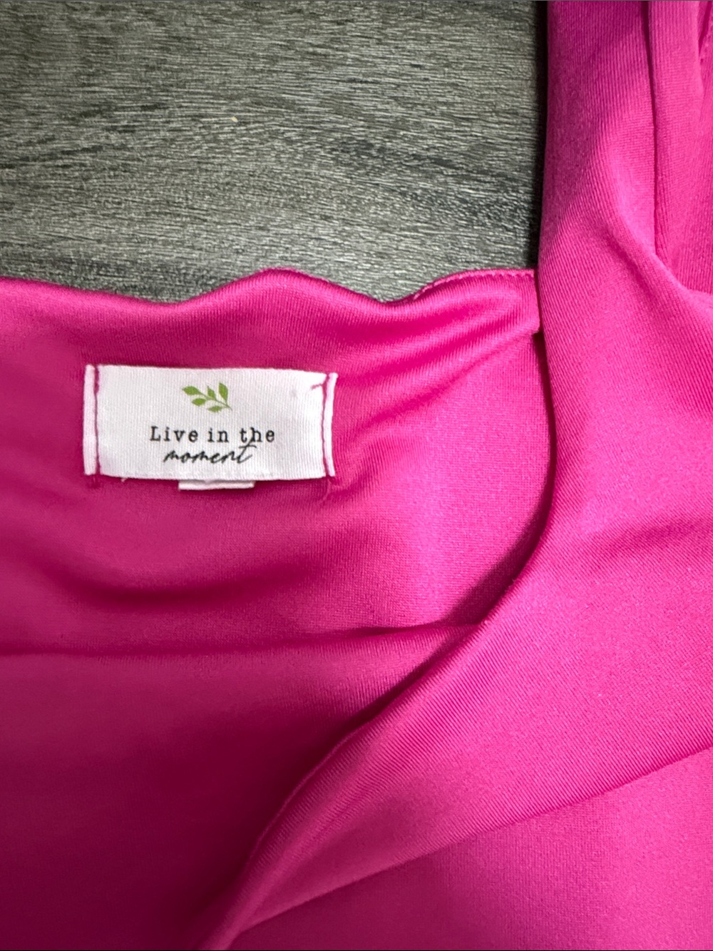 Hot Pink Square Neck Bodysuit - Picture 2 of 3